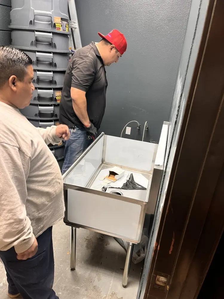 Commercial plumbing and sink installation in McGregor